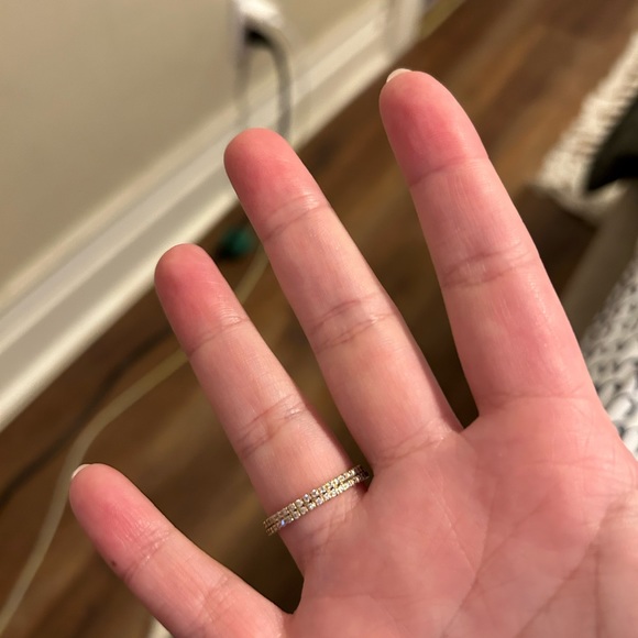 Moissanite Engagement Ring & Band - Picture 4 of 8